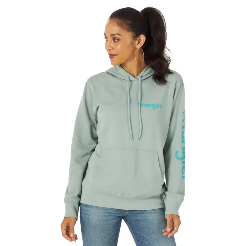 WRANGLER WOMENS RETRO PUNCHY HOODIE - TEAL sold by Bridle Path Tack Shop