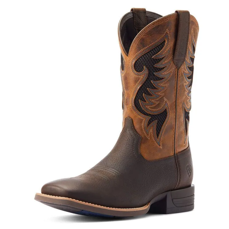 ARIAT MENS COWPUNCHER VENTTEK WESTERN BOOT - DARK BROWN made by Ariat