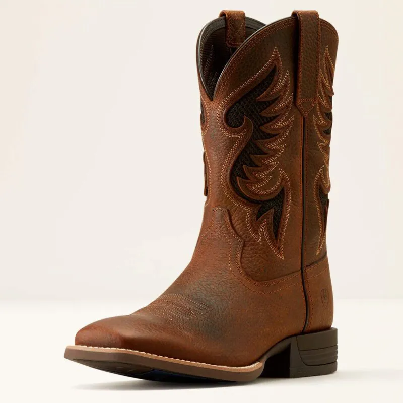 ARIAT MENS COWPUNCHER VENTTEK COWBOY BOOT - OILED ROWDY made by Ariat