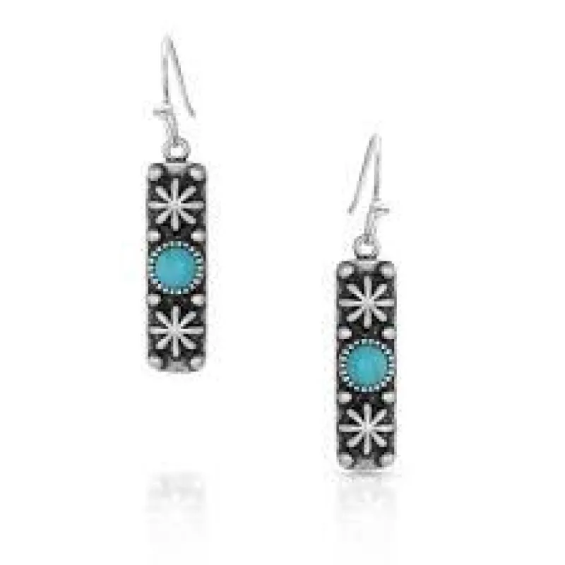 MONTANA SILVERSMITHS STARBRITE STONE TURQ EARRINGS sold by Bridle Path Tack Shop