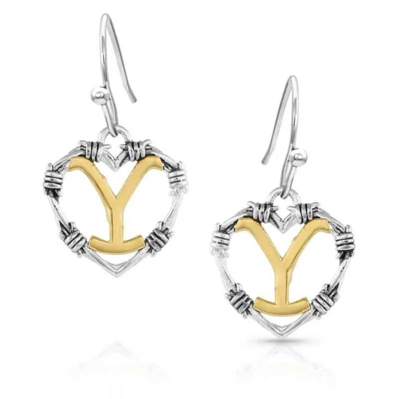 MONTANA SILVERSMITHS LOVE OF YELLOWSTONE EARRINGS made by Montana Silversmiths