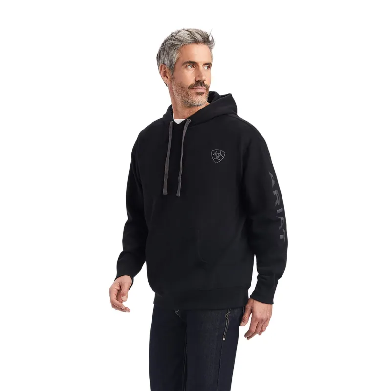 ARIAT MENS LOGO HOODIE - BLACK sold by Bridle Path Tack Shop