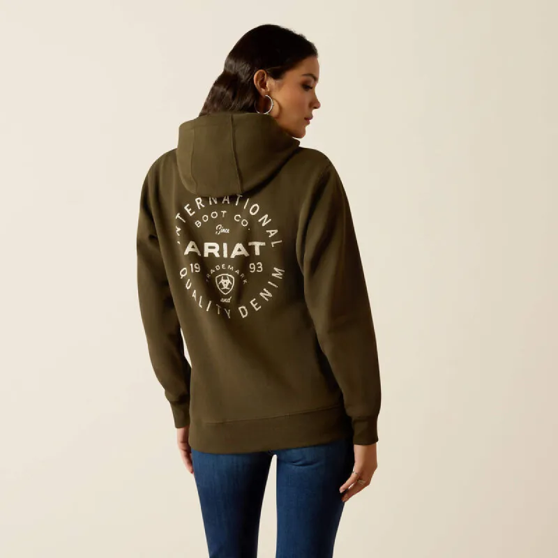 ARIAT WOMENS STAMP HOODIE - RELIC sold by Bridle Path Tack Shop