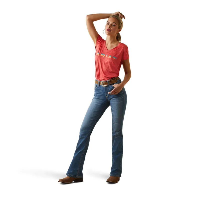 ARIAT WOMENS LAGUNA LOGO TEE SHIRT - AURA ORANGE sold by Bridle Path Tack Shop product image thumbnail 3