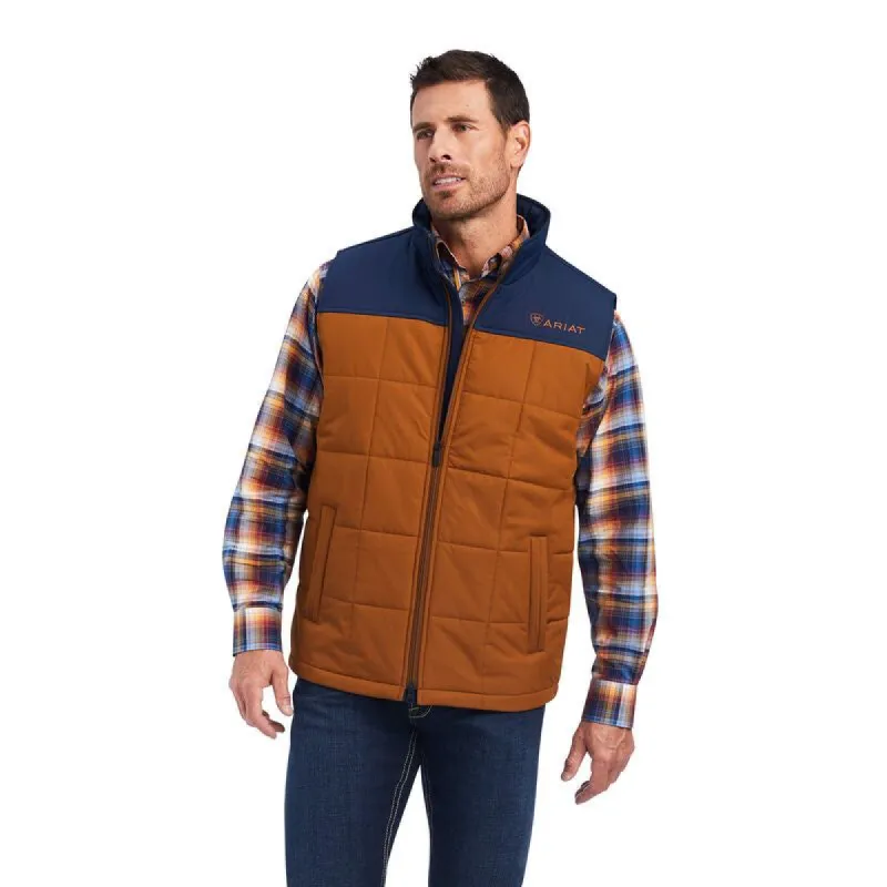 ARIAT CRIUS INSULATED VEST - CHESTNUT/NAVY sold by Bridle Path Tack Shop