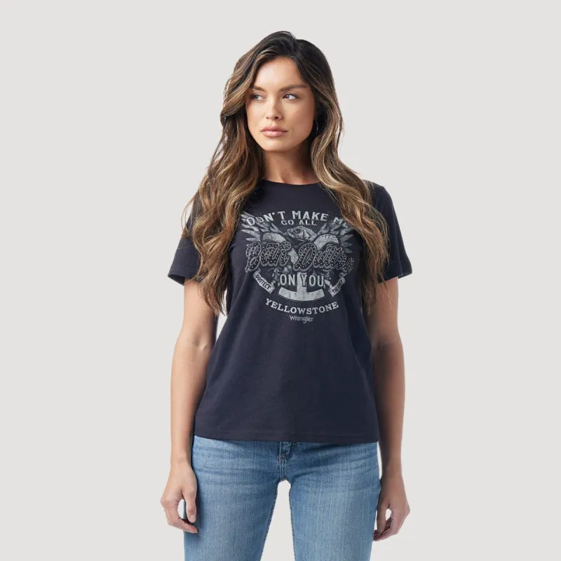 WRANGLER YELLOWSTONE WOMENS T-SHIRT sold by Bridle Path Tack Shop