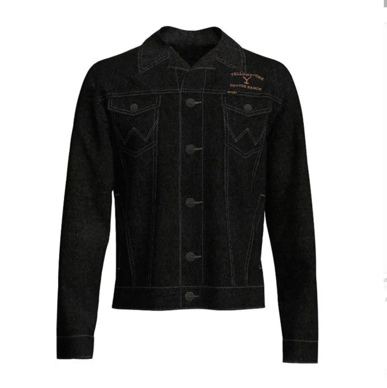 WRANGLER YELLOWSTONE MENS UNLINED DENIM JACKET - BLACK sold by Bridle Path Tack Shop