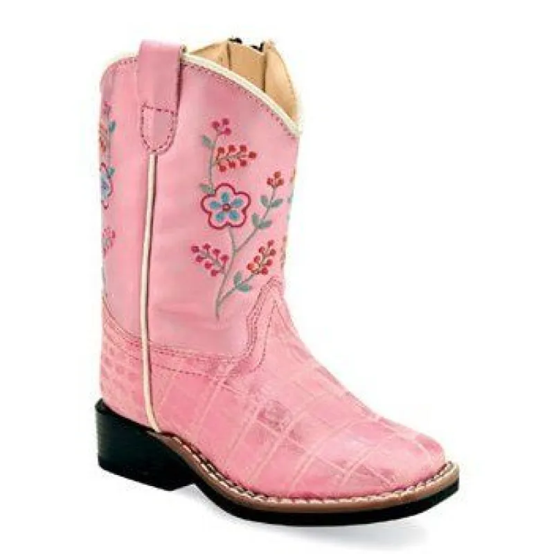 OLD WEST INFANT PINK FLORAL COWBOY BOOTS sold by Bridle Path Tack Shop