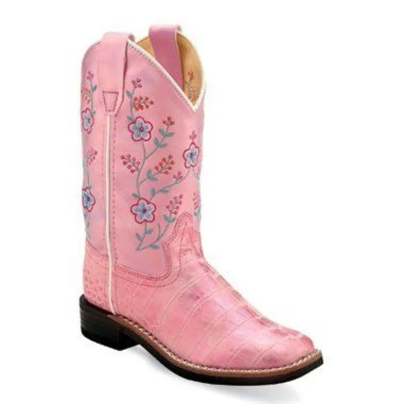 OLD WEST CHILDRENS PINK FLORAL COWBOY BOOT sold by Bridle Path Tack Shop