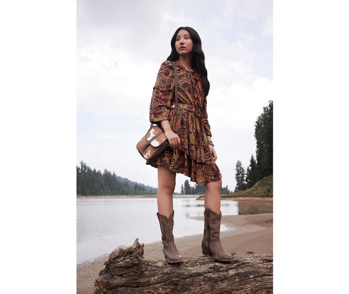 MYRA SANTA MESA LEATHER & HAIRON BAG IN LIGHT HAIR 0N HIDE sold by Bridle Path Tack Shop product image thumbnail 2