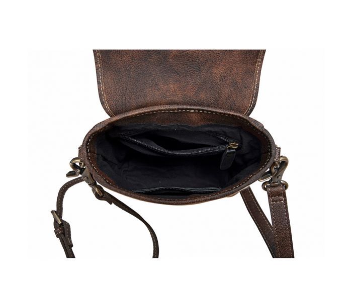 MYRA SANTA MESA LEATHER & HAIRON BAG IN LIGHT HAIR 0N HIDE sold by Bridle Path Tack Shop product image thumbnail 4