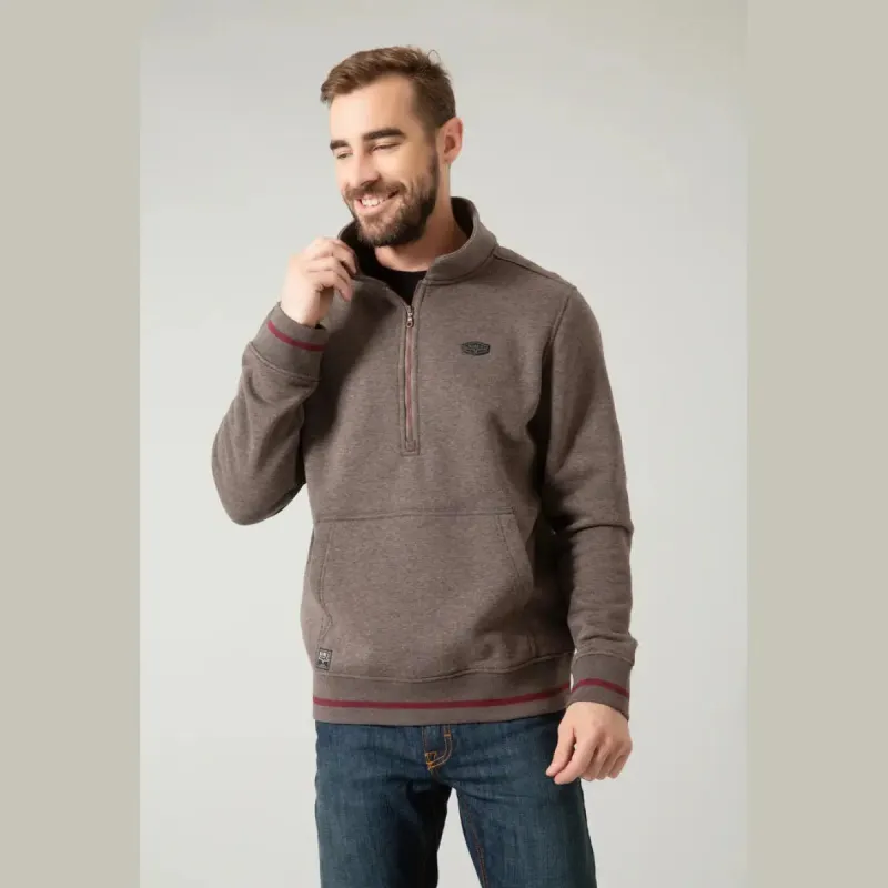 KIMES RANCH MENS BOXER QZ SWEATSHIRT - CHARCOAL sold by Bridle Path Tack Shop