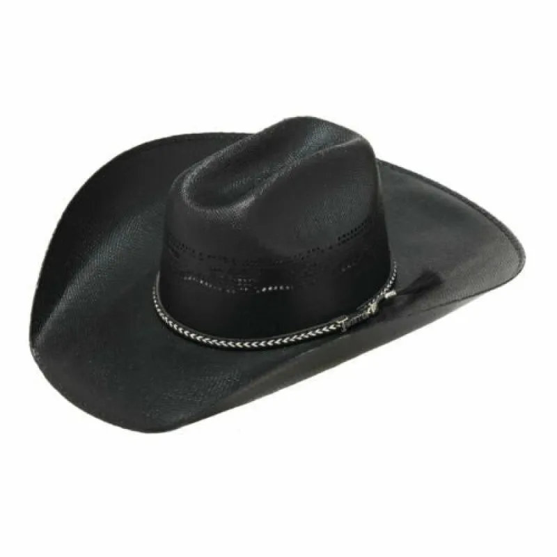 TWISTER BANGORA STRAW COWBOY HAT - BLACK sold by Bridle Path Tack Shop