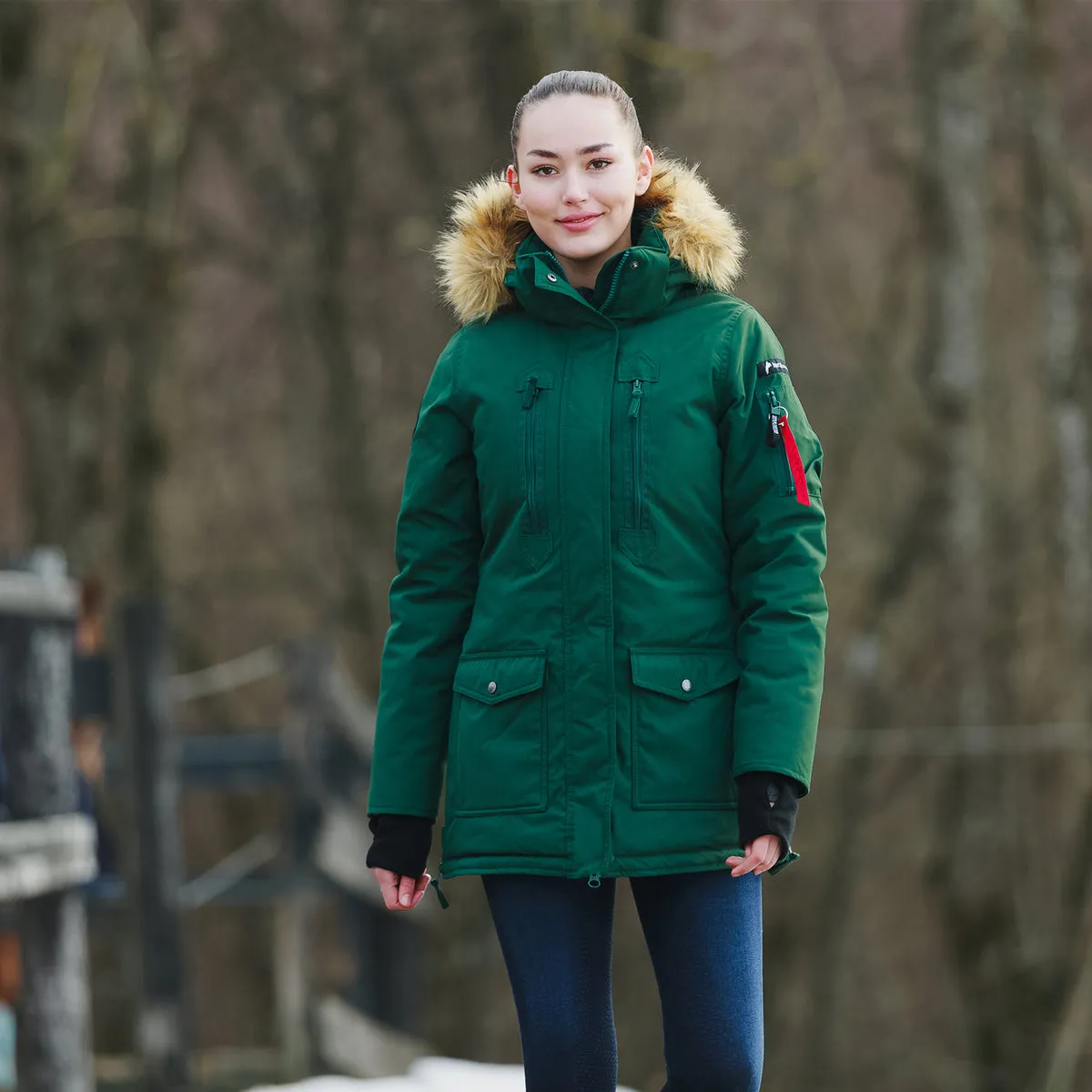 Horze Brooke Long Coat sold by Bridle Path Tack Shop