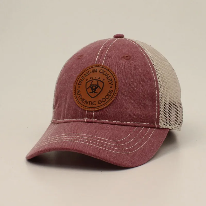 ARIAT WOMENS SNAPBACK DIAMOND ROUND PATCH PINK BALL CAP sold by Bridle Path Tack Shop