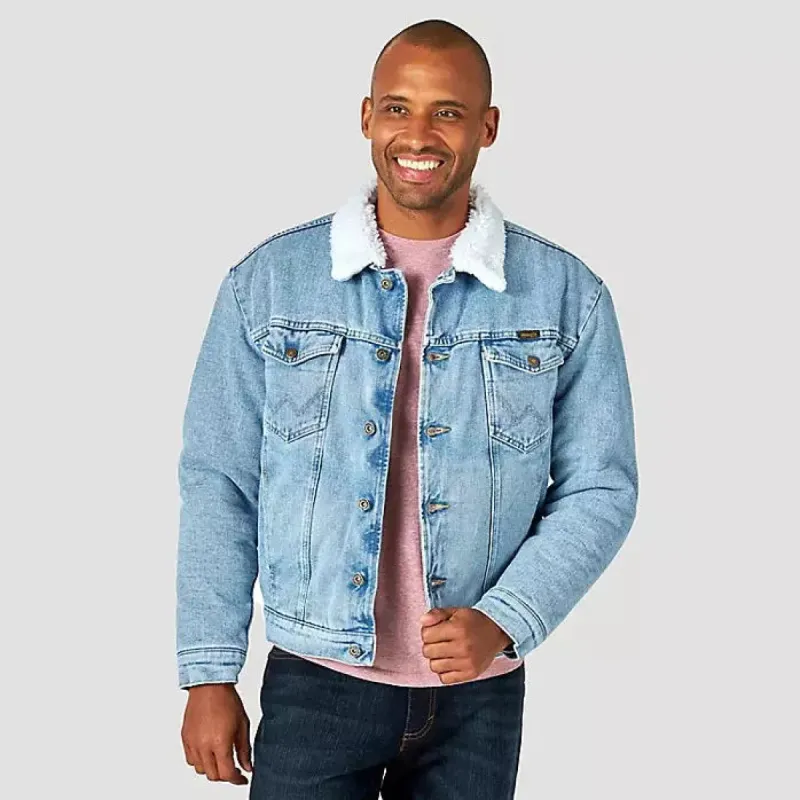 WRANGLER MENS SHERPA LINED ANTIQUE WASH JEAN JACKET sold by Bridle Path Tack Shop