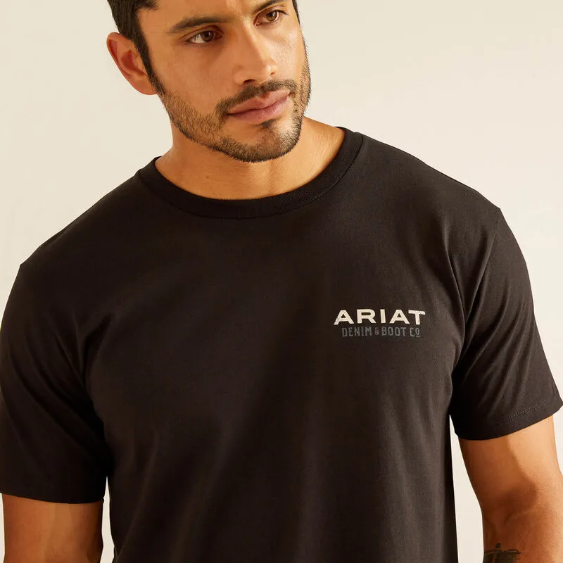 ARIAT MENS PAISLEY SHIELD TEE - BLACK sold by Bridle Path Tack Shop product image thumbnail 2