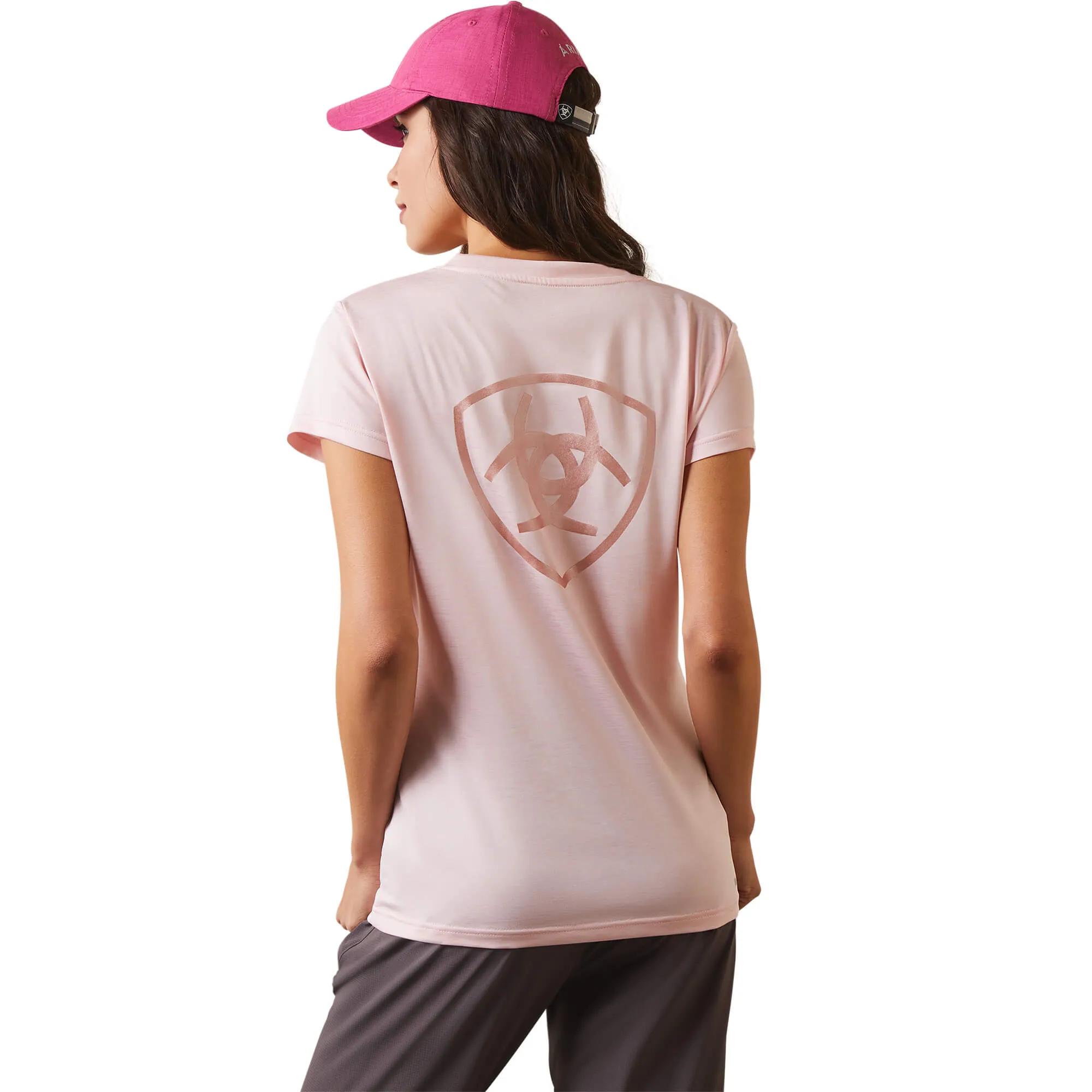 ARIAT WOMENS LAGUNA LOGO TOP - CORAL BLUSH sold by Bridle Path Tack Shop product image thumbnail 2