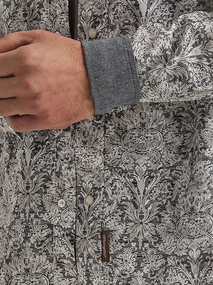WRANGLER MENS RETRO PREMIUM SNAP SHIRT - BLACK PRINT sold by Bridle Path Tack Shop product image thumbnail 3