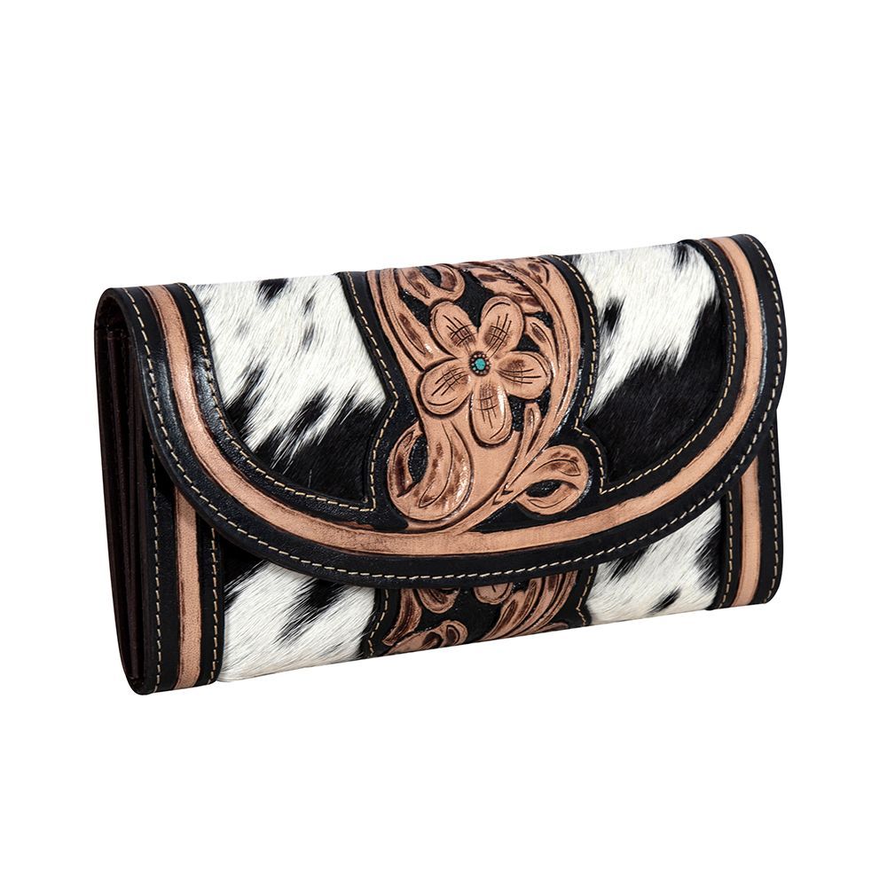MYRA BARRINGTON HAND TOOLED CLUTCH WALLET sold by Bridle Path Tack Shop