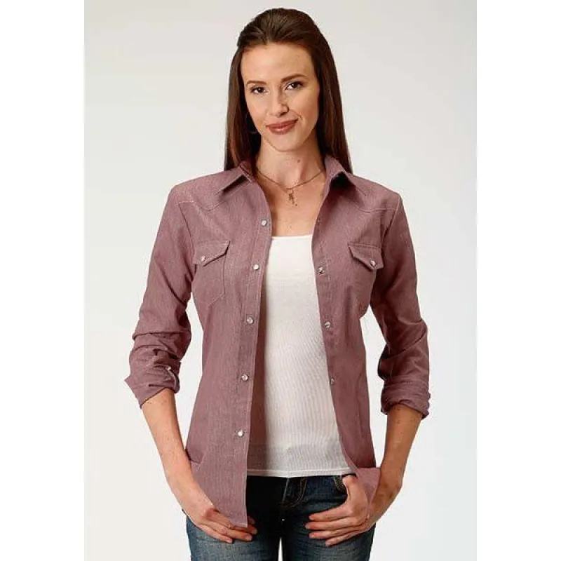 ROPER LADIES WINE SHIRT sold by Bridle Path Tack Shop