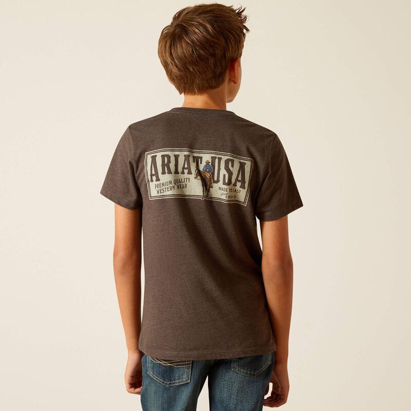 ARIAT BOYS RIDER LABEL TEE SHIRT sold by Bridle Path Tack Shop product image thumbnail 2