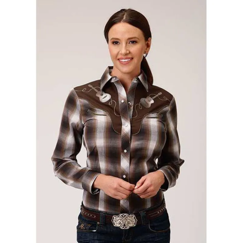 Roper Ladies Guitar Plaid sold by Bridle Path Tack Shop