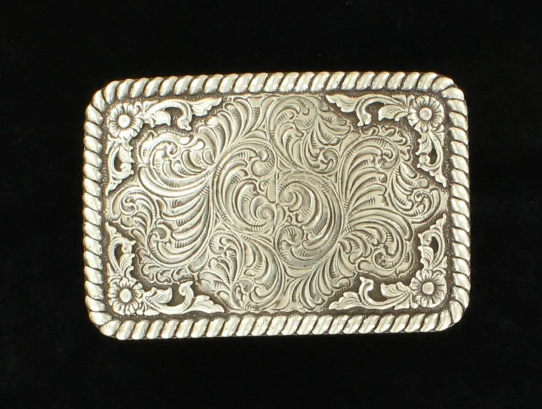 NOCONA SQUARE FLORAL SCROLL BUCKLE sold by Bridle Path Tack Shop
