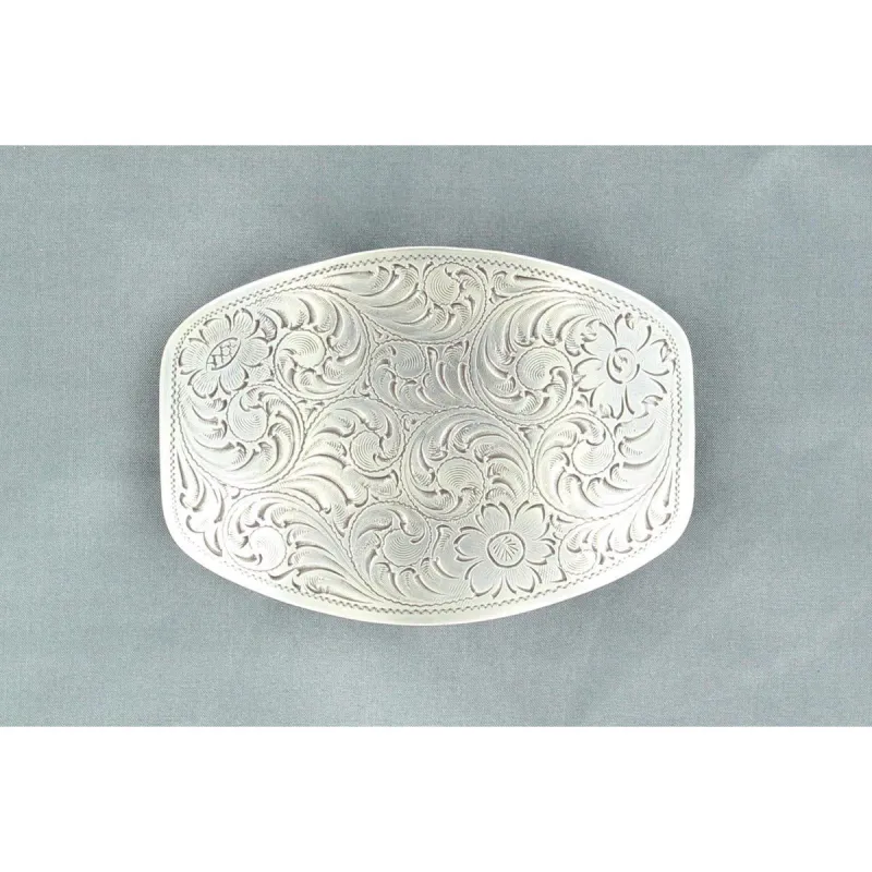 RECTANGLE OVAL SMALL BUCKLE FLORAL SCROLL sold by Bridle Path Tack Shop