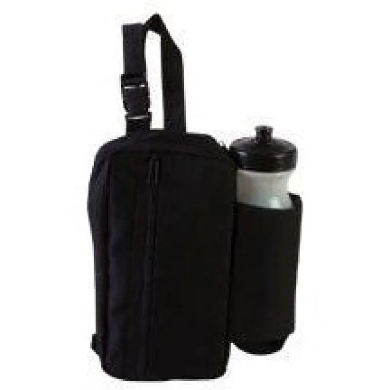 WATERPROOF NYLON HORN BAG WITH BOTTLE HOLDER - BLACK sold by Bridle Path Tack Shop