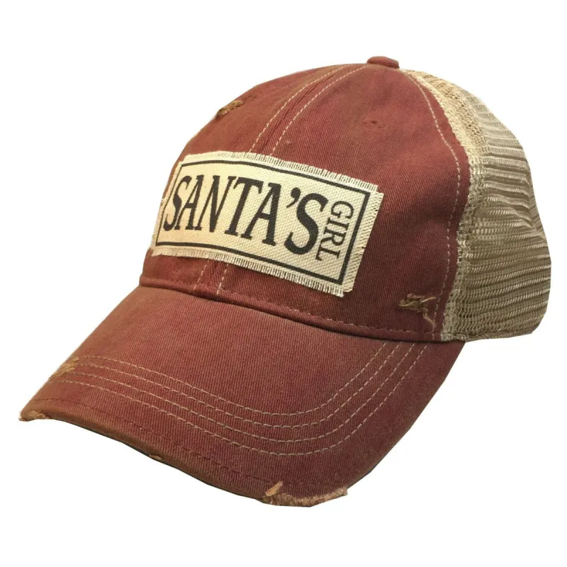 BALL CAP SANTA'S GIRL sold by Bridle Path Tack Shop