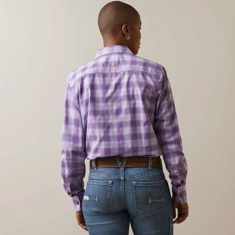 ARIAT WOMENS REBAR MADE TOUGH DURASTRETCH WORK SHIRT sold by Bridle Path Tack Shop product image thumbnail 3