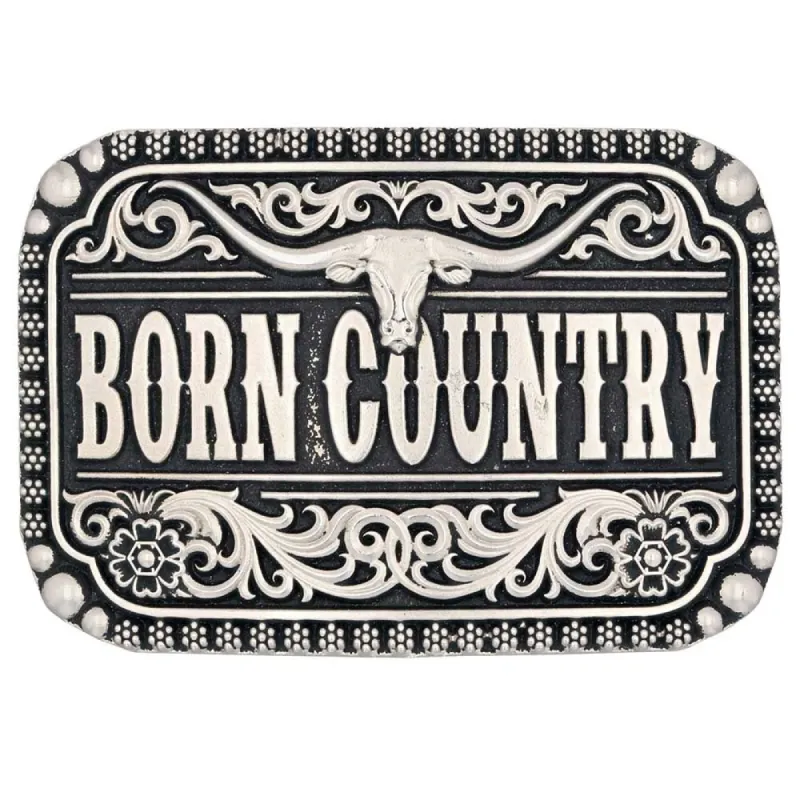 MONTANA ATTITUDE BUCKLE - BORN COUNTRY sold by Bridle Path Tack Shop