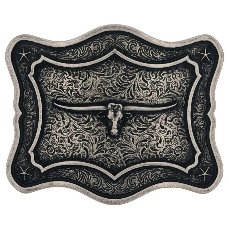MONTANA ATTITUDE BUCKLE - GET THE HORNS sold by Bridle Path Tack Shop