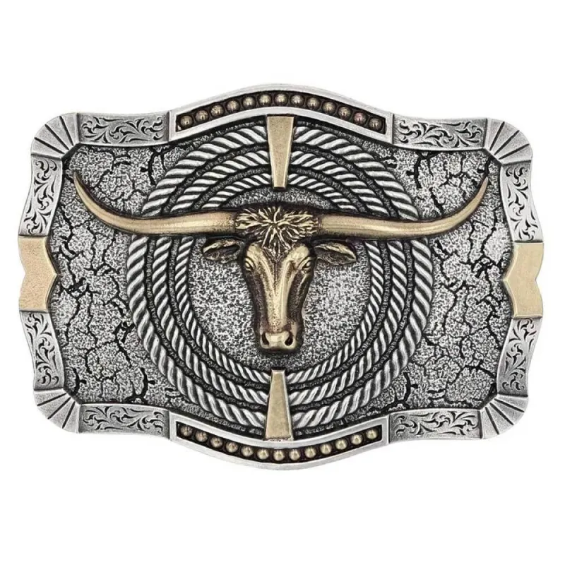 MONTANA ATTITUDE BUCKLE - ROPIN READY LONGHORN sold by Bridle Path Tack Shop