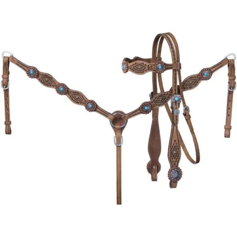 ROYAL KING SERENITY HEADSTALL & BREASTCOLLAR SET sold by Bridle Path Tack Shop