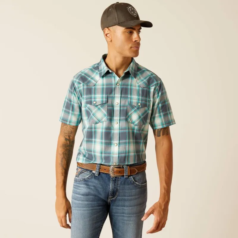 ARIAT MENS HARRINGTON RETRO FIT SHORT SLEEVE SHIRT sold by Bridle Path Tack Shop