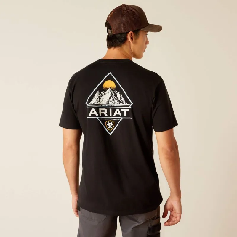 ARIAT MENS DMND MOUNTAIN TEE SHIRT made by Ariat