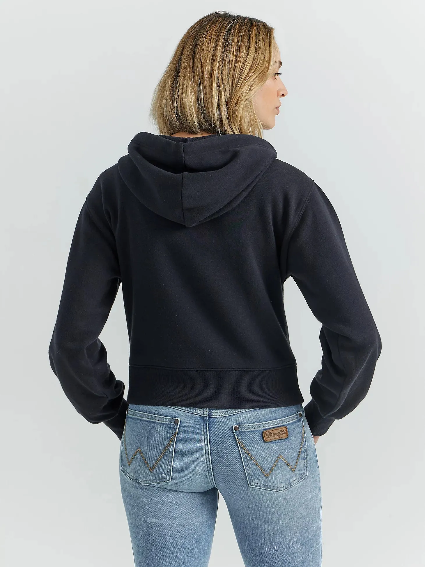 WRANGLER WOMENS RETRO HOODIE - DARK NAVY sold by Bridle Path Tack Shop product image thumbnail 2