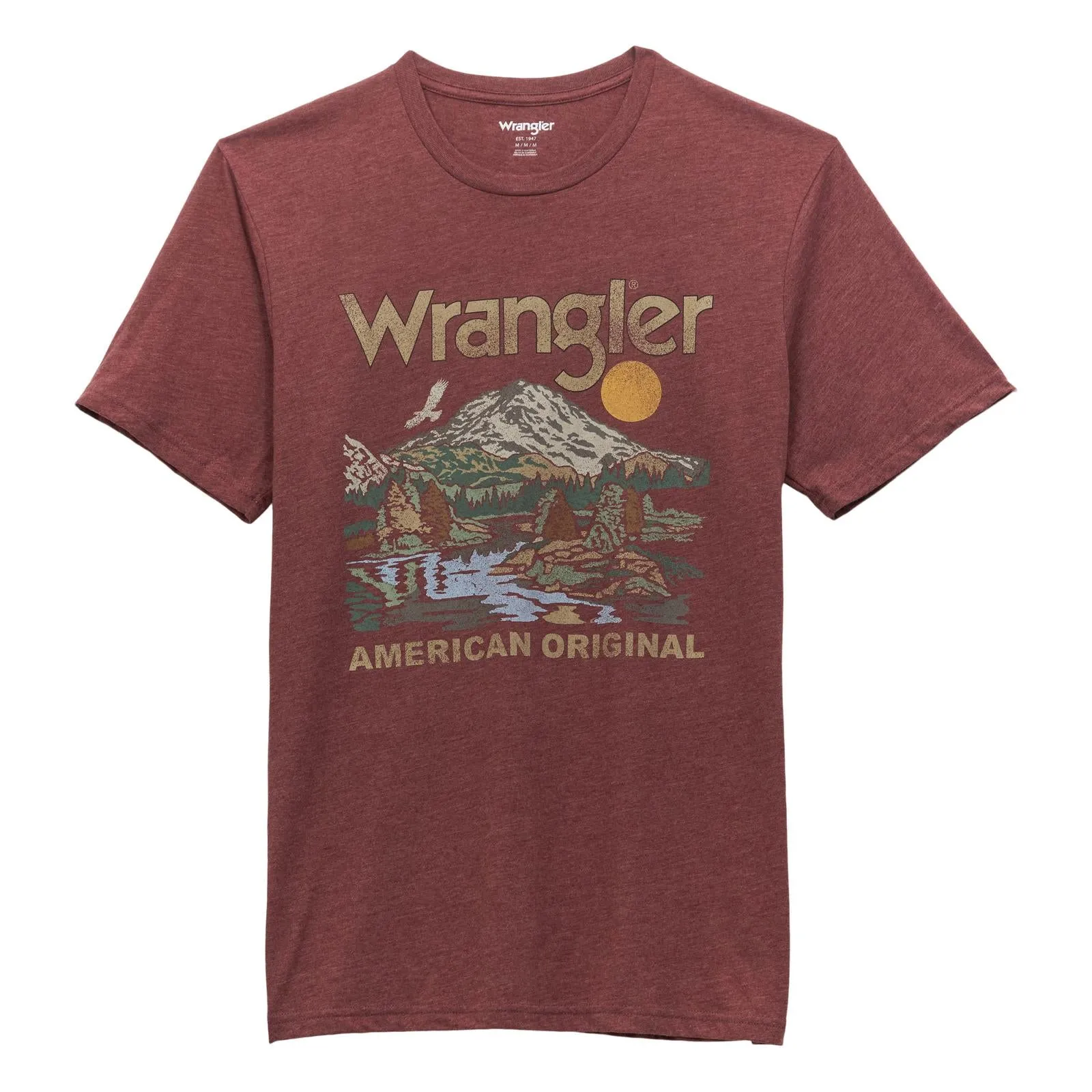 WRANGLER MENS TEE - PORT HEATHER sold by Bridle Path Tack Shop