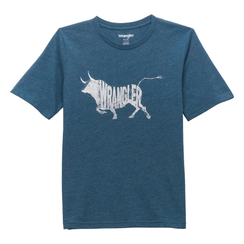 WRANGLER BOYS TEE - DARK DENIM HEATHER made by Wrangler