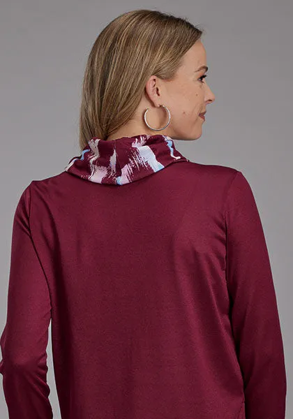 ROPER WOMENS PRINTED COWL NECK SHIRT sold by Bridle Path Tack Shop product image thumbnail 2