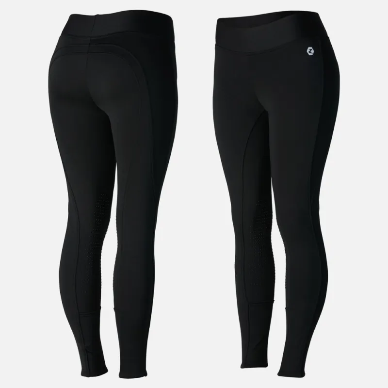 HORZE WOMENS ACTIVE WINTER TIGHTS WITH KNEE PATCH sold by Bridle Path Tack Shop