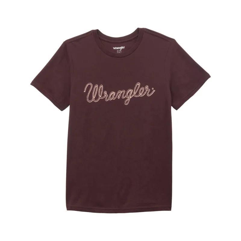 WRANGLER WOMENS GRAPHIC TEE - CHOCOLATE sold by Bridle Path Tack Shop