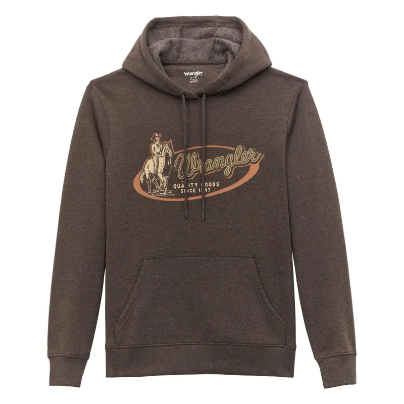 WRANGLER MENS WESTERN HOODIE - CHOCOLATE TORTE sold by Bridle Path Tack Shop