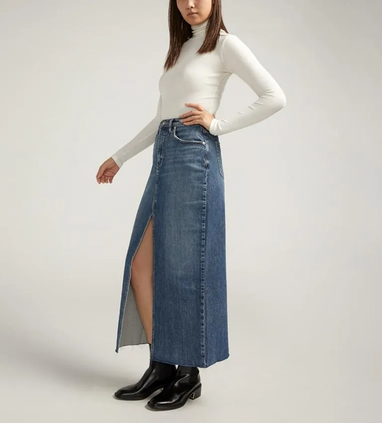 SILVER WOMENS DENIM MAXI SKIRT sold by Bridle Path Tack Shop product image thumbnail 2