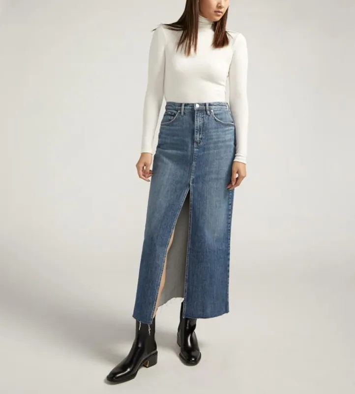 SILVER WOMENS DENIM MAXI SKIRT sold by Bridle Path Tack Shop