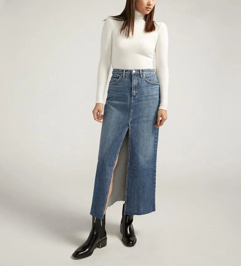 SILVER WOMENS DENIM MAXI SKIRT sold by Bridle Path Tack Shop