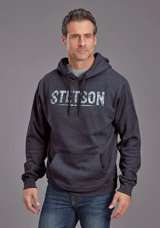 STETSON MENS HOODIES - BLUE LETTERING SCREEN sold by Bridle Path Tack Shop
