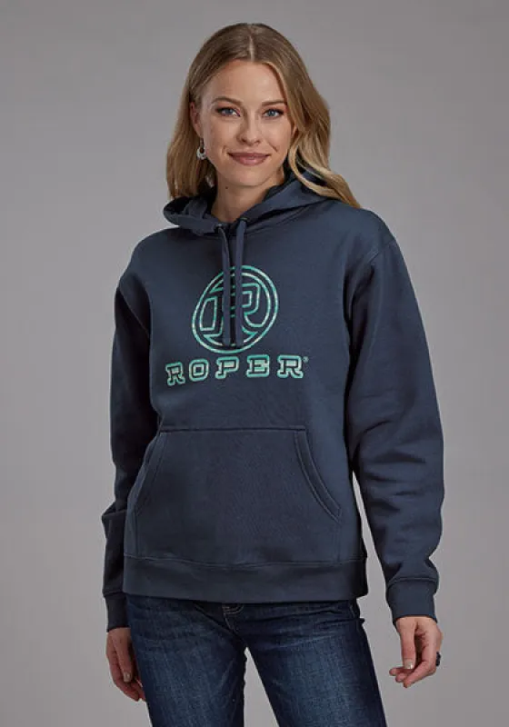ROPER WOMENS HOODIE  - NAVY BLUE sold by Bridle Path Tack Shop
